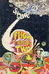Arne Zuidhoek, Flight to Lowlands' Paradise Two with a.o. Jimi Hendrix, 1968, poster