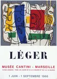 Fernand Léger, Musée Cantini-Marseille Léger, 1966, poster