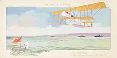 Marguerite Gamy, Meeting de Deauville Le moteur Renault conduit à la victoire l'appareil M. Farman, 1913, poster