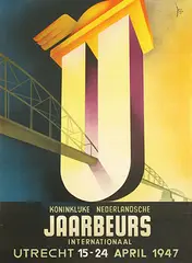 Jos Itema, Koninklijke Nederlandsche Jaarbeurs Internationaal Utrecht 15-24 april, 1947, poster