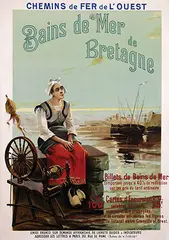 H. Colb, Bains de Mer de Bretagne, poster