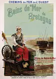 H. Colb, Bains de Mer de Bretagne, poster
