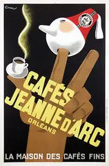 Chew, Cafés Jeanne d'Arc Orléans, 1937, poster