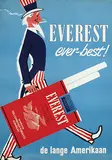 Frans Mettes, Everest Cigarettes ever-best! de lange Amerikaan, 1954, poster