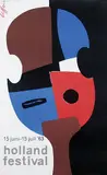 Dick Elffers, holland festival amsterdam den haag scheveningen, 1963, poster
