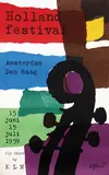Dick Elffers, Holland festival fly there by KLM Amsterdam Den Haag, 1959, poster