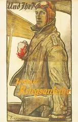 Fritz Erler, Und Ihr? Zeichnet Kriegsanleihe, 1917, poster