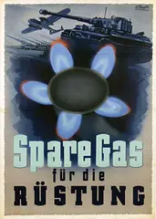 Willy Petzold, Spare Gas für die Rüstung, poster