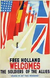 Patrick C. Keely, Free Holland Welcomes the Soldiers of the Allies, 1944, poster