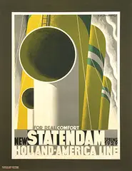 Cassandre, Holland-America Line New Statendam, 1928, poster
