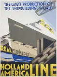 Adrianus J. van 't Hoff, Holland America Line Statendam, 1928, poster