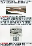 Kunstwerbemuseum Zuerich Running Fence in Kalifornien by Christo, 1978, poster, sold Jan 2019