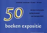 Jeannette Kossmann, stedelijk museum 50 boeken expositie, 1960, poster