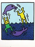 Untitled (Delphin) by Keith Haring, 1983, poster, sold Jan 2019
