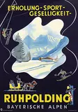 H. Schacht, Erholung-Sport-Geselligkeit Ruhpolding, 1950, poster