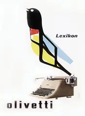 Lexikon olivetti by Marcello Nizzoli, 1949, poster, sold Jan 2019