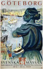 Göteborg, Svenska Mässan by Olle Zetterquist, 1950, poster, sold Jan 2019