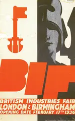 Tom Purvis, British Industries Fair London & Birmingham, 1936, poster