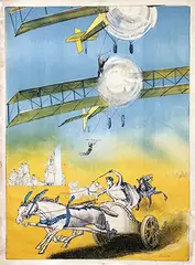 without text (plane, acrobats) by Carel C. Otte, poster, sold Jan 2019