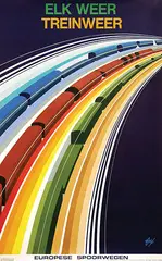 Philippe Foré, Europese Spoorwegen Elk Weer Treinweer, 1971, poster