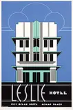 W. Vondracek, Leslie Hotel Ocean Drive Miami Beach, 1981, poster