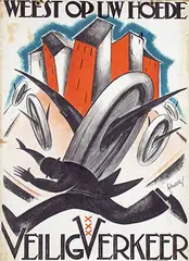 Samuel Schwarz, Veilig Verkeer Weest op uw hoede, 1925, poster