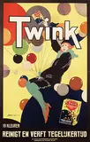 J.H. Warren, Twink 18 kleuren Reinigt en verft tegelijkertijd, poster