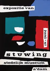 Henk van Gemert, expositie van stuwing stedelijk museum a'dam, 1957, poster