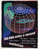 Frederic H. K. Henrion, 186000 miles a second exhibition, 1945, poster