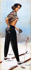 Pierre L. Brenot, without text (pin-up a glance back), 1950, poster