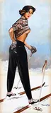 Pierre L. Brenot, without text (pin-up a glance back), 1950, poster