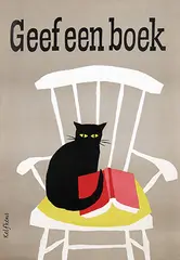 Kees Kelfkens, Geef een boek, 1958, poster