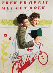Trek er op uit met een boek by Paul & Hugh, poster, sold Jun 2018