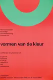 stedelijk museum amsterdam vormen van de kleur by Willem H. Crouwel, 1966, poster, sold Jun 2018