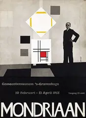 Bertram A.T. Weihs, Gemeentemuseum 's-Gravenhage Mondriaan, 1955, poster