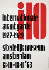 Jurriaan Schrofer, stedelijk museum amsterdam internationale avantgarde 1927-1929, 1963, poster