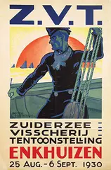Sytze Henstra, Zuiderzee-Visscherij-Tentoonstelling Enkhuizen, 1930, poster