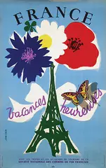 Jean Colin, France vacances heureuses, 1951, poster
