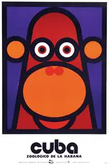 Jorge Hernandez, Cuba Zoologico de la Habana (monkey), 1974, poster
