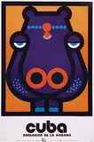 Jorge Hernandez, Cuba Zoologico de la Habana (hippo), 1974, poster
