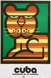 Jorge Hernandez, Cuba Zoologico de la Habana (tiger), 1974, poster