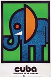 Jorge Hernandez, Cuba Zoologico de la Habana (elephant), 1974, poster