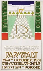 Joseph Maria Olbrich, Darmstadt Die Ausstellung der Künstler-Kolonie, 1901, poster