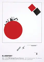 Jörg Werner, Sprengel Museum Hannover About Two Squares, 1988, poster