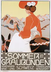 Jakob Bollschweiler, Sommer in Graubünden Schweiz, 1905, poster
