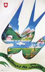Franco Barberis, Printemps en Suisse, 1940, poster