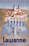 Marguerite Steinlen, Lausanne Ouchy, 1938, poster