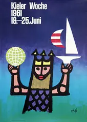 Celestino Piatti, Kieler Woche, 1961, poster