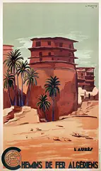 L. Koenig, Chemin de Fer Algériens L'Aurès, 1948, poster