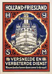 Cornelis Rol, Holland-Friesland via Enkhuizen, poster